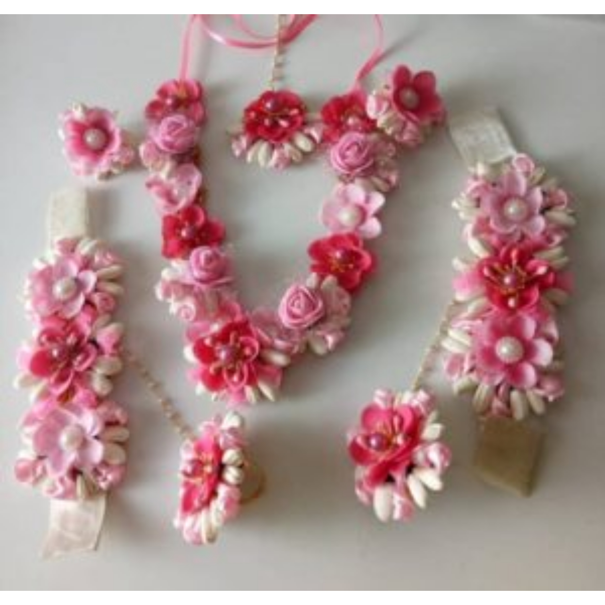 Pink floral outlet necklace