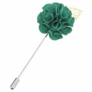 Handmade Rose Metal Leaf Flower Lapel PIN Boutonniere Brooch for Men